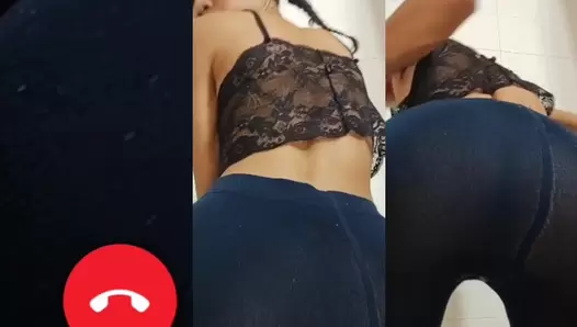 KattyandEric - My first call with Fan Scatting in my Tight Leggings for him