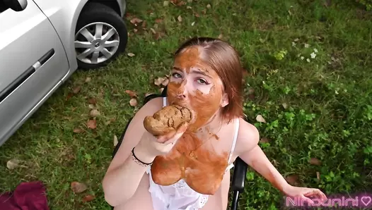 Ninounini - TOILET FEMDOM: I dominate you outdoors by making you eat my shit and much more! (PUBLIC / SCAT / URO / TOILET SLAVE / GRASS / ANAL / ATP / ATM)