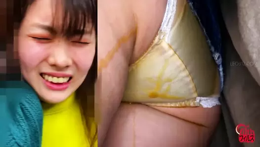 DLFF-650 06 A woman leaking diarrhea and feces on a crowded train