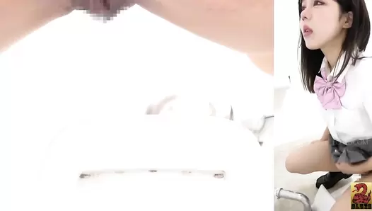 SR088 03 Stool flatulence: constipated schoolgirls farting and pooping on toilet. VOL. 4