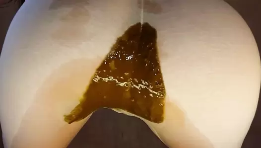 AnnaCoprofield - White Leggings Diarrhea