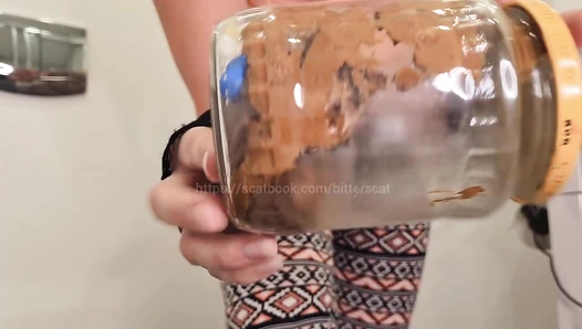 Bitter Scat - Giantess jar farts and poop nude