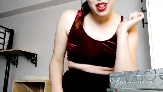 CassieScat - Belly Full of Cookies Squeezed into Pantyhose