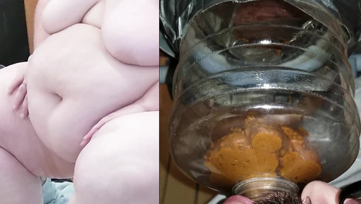 SSBBW Queen Siya - 1 LITER PEE on fresh HUGE DUMP