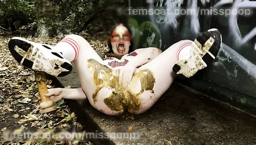MissPoop - Slutty schoolgirl in the woods