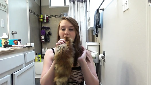 SexyScatForYou - Fox Tail Butt Plug Tease & Shit