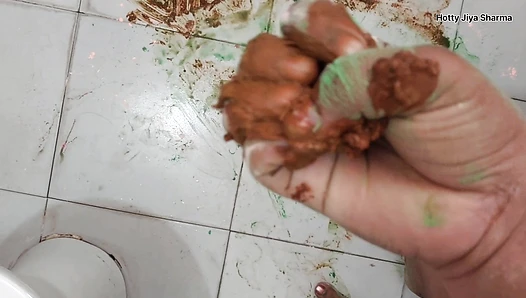 hottyjiyasharma - Indian festival Poop from colorfull Ass