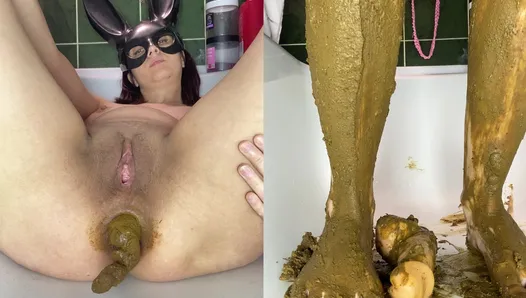 poogirla - huge shit, dirty blowjob, smeared