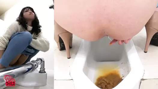 DLFF-419 04 Girls poking their anal holes to help the excretion. VOL. 2