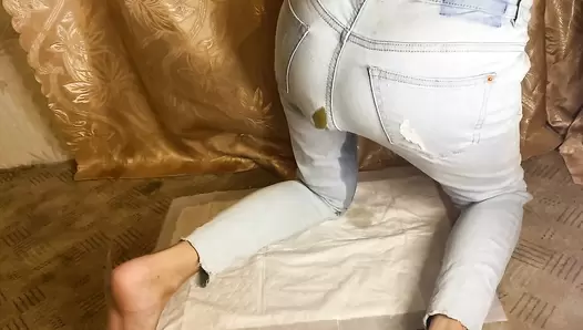 p00girl - What in jeans, I spread a thick layer and chew