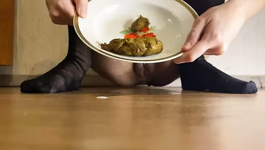 p00girl - Poop, fuck in mouth and feel sick, smear