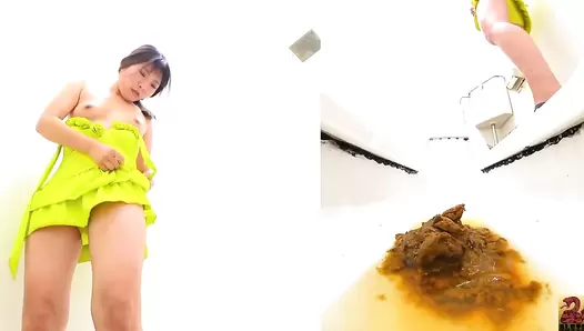 SR079 05 Multiview toilet voyeur. One piece swimsuit, undressing, naked farts and poops