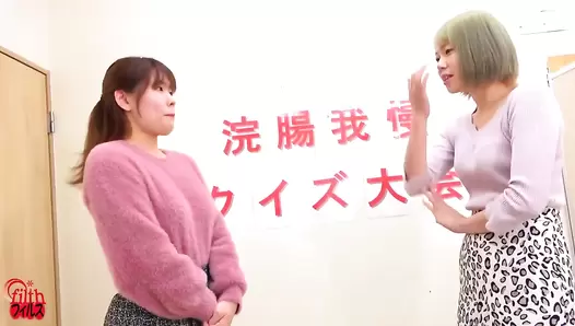 DLFF-591 02 Women participating in quiz and enema endurance tournament