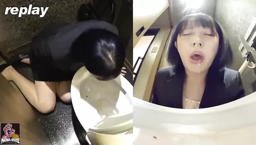 PGFD-088 04 Hidden camera: sales office lady car sickness and vomiting agony. VOL. 2