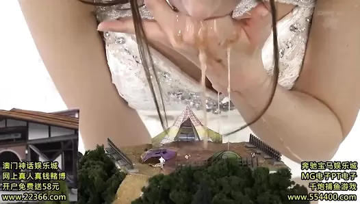 DASD-380 SSS-class JAV actress Honoka Mihara doing vomit