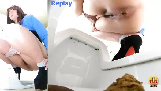 DLEE-593 02 Close-up shots of girls pooping faces and their toilet noises