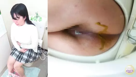 DLSL-526 06 Girls taking a shit at girlfriend’s house toilet. Awkward flatus and chattering during defecation. VOL. 6