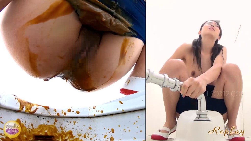 SL-334 2 Diarrhea apocalypse in school toilet. Girls in swimsuits making a mess! VOL. 2