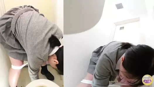 DLSL-513 05 Female student’s enema troubles in the school’s toilet. Liquid stool mercilessly pops out and scatters on the floor.