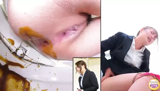 DLSL-506 07 Bowl cam sneak shots of diarrhea stools and awkward farting excretions on the toilet next to the hot water supply room. VOL. 4