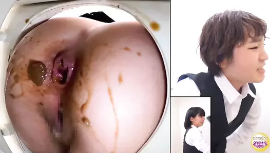 DLSL-506 04 Bowl cam sneak shots of diarrhea stools and awkward farting excretions on the toilet next to the hot water supply room. VOL. 4