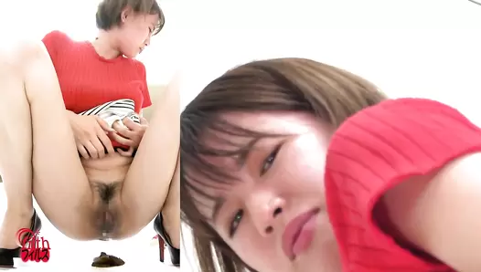 DLFF-459 05 Shameful poop-face, anus gaze and feces close-up!