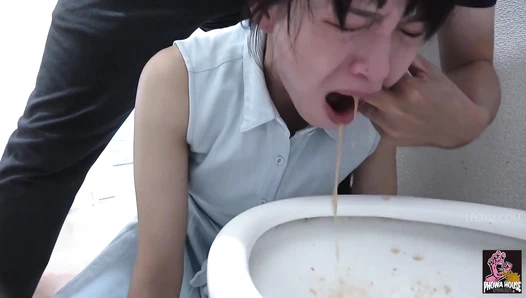 PGFD-099 04 Drunk woman, fingered deep in her throat and vomited violently.