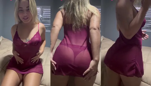 camila_farts - Do you like my new translucent dress? I'm ready to fill i..