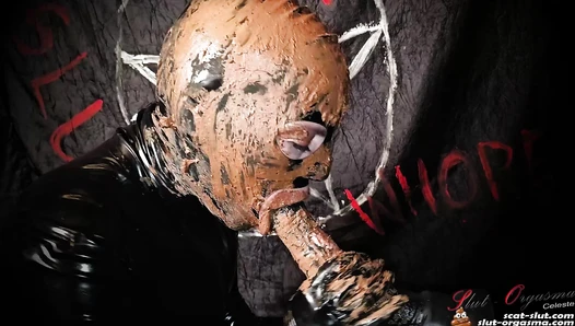 Extreme shit play swallowing and sex machine fucked